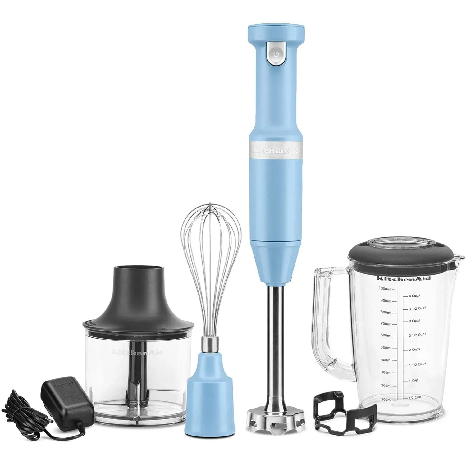 KitchenAid Cordless Variable Speed Hand Blender with Chopper and Whisk Attachment