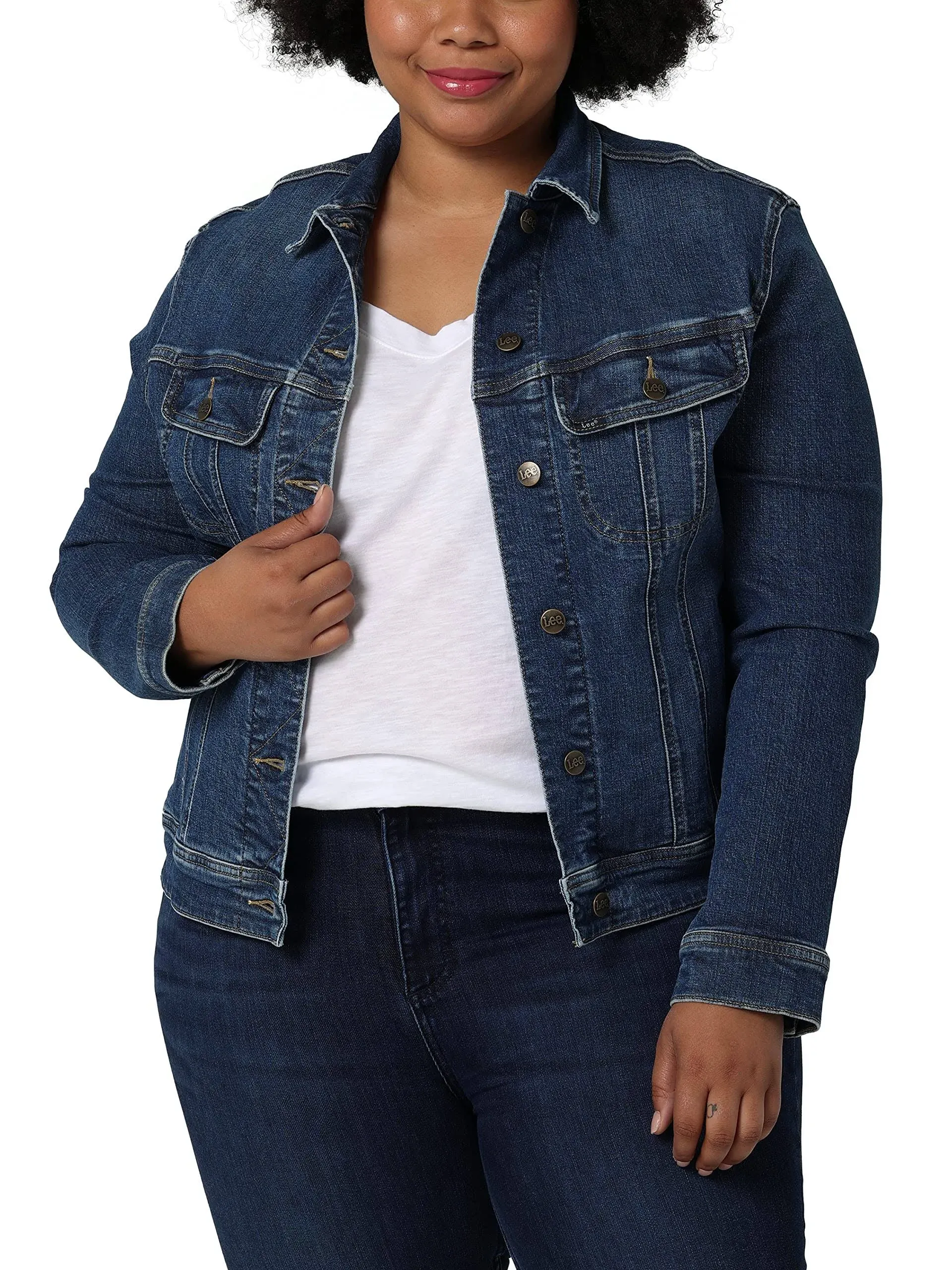 Lee Women's Plus Size Legendary Rider Denim Jacket