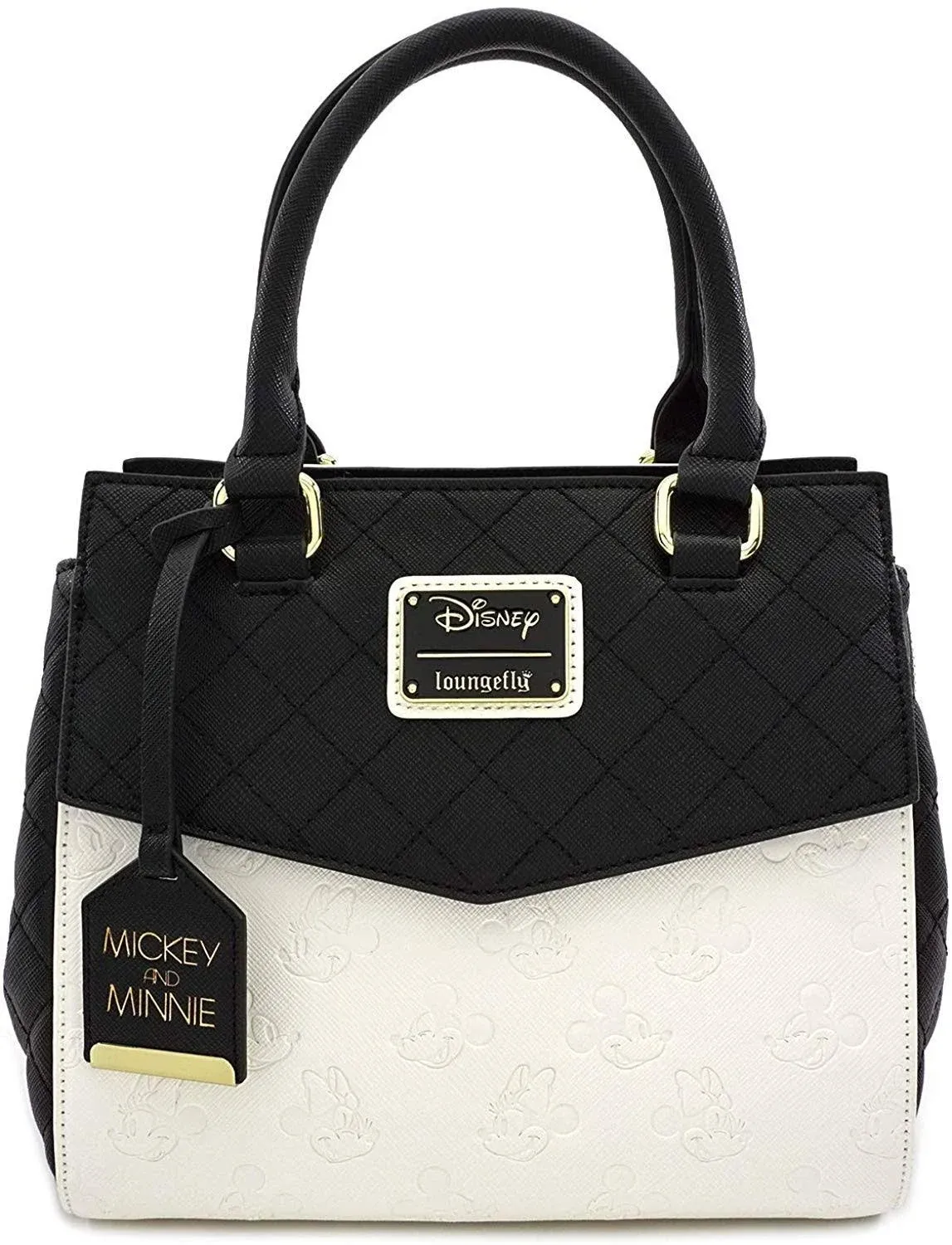 Loungefly x Minnie and Mickey Mouse Debossed Heads Handbag