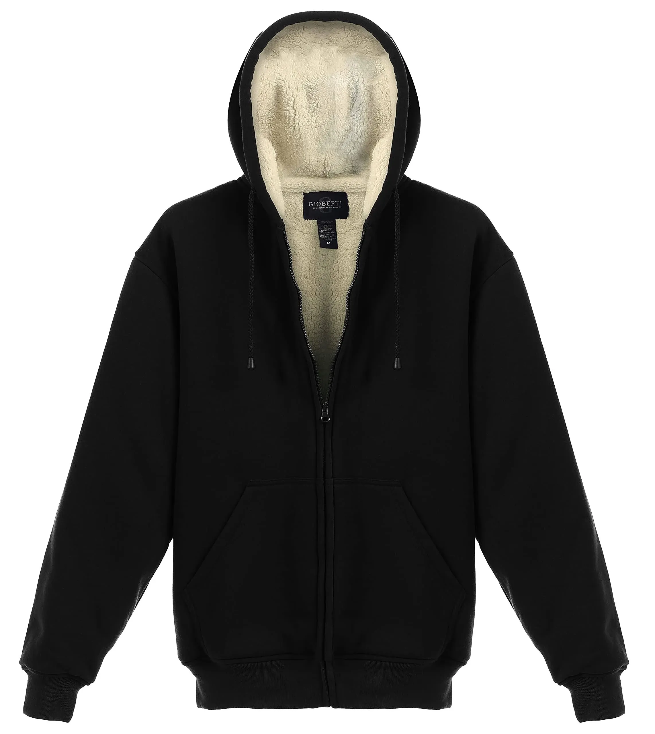 Gioberti Men's Heavyweight Sherpa Lined Fleece Hoodie Jacket