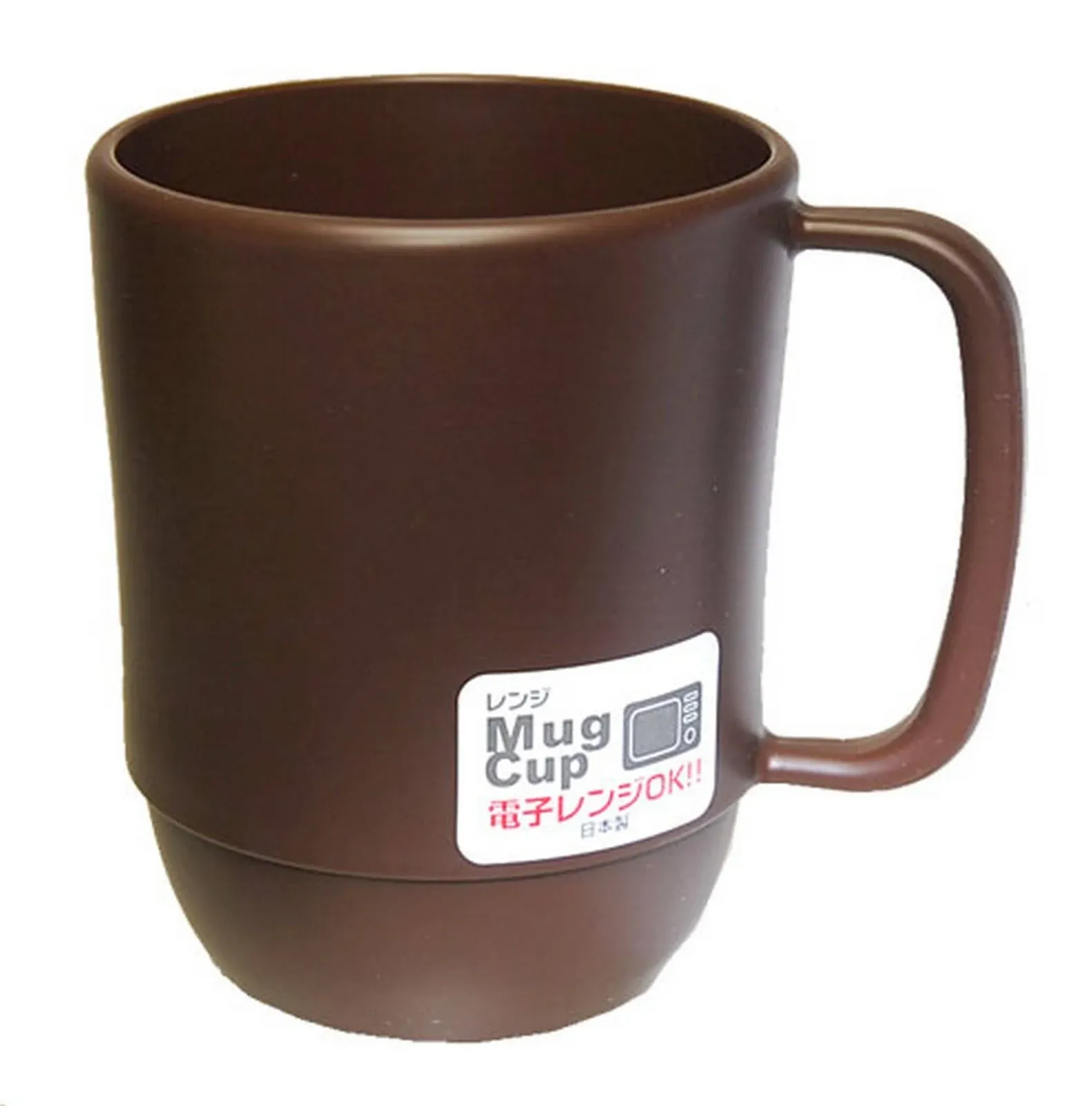 Inomata Microwavable Plastic Coffee Mug Brown