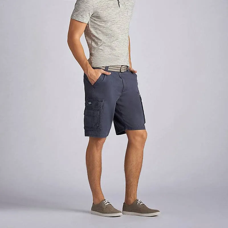 Lee Guys' Wyoming Twill Solid Cargo Shorts - Blue, 30