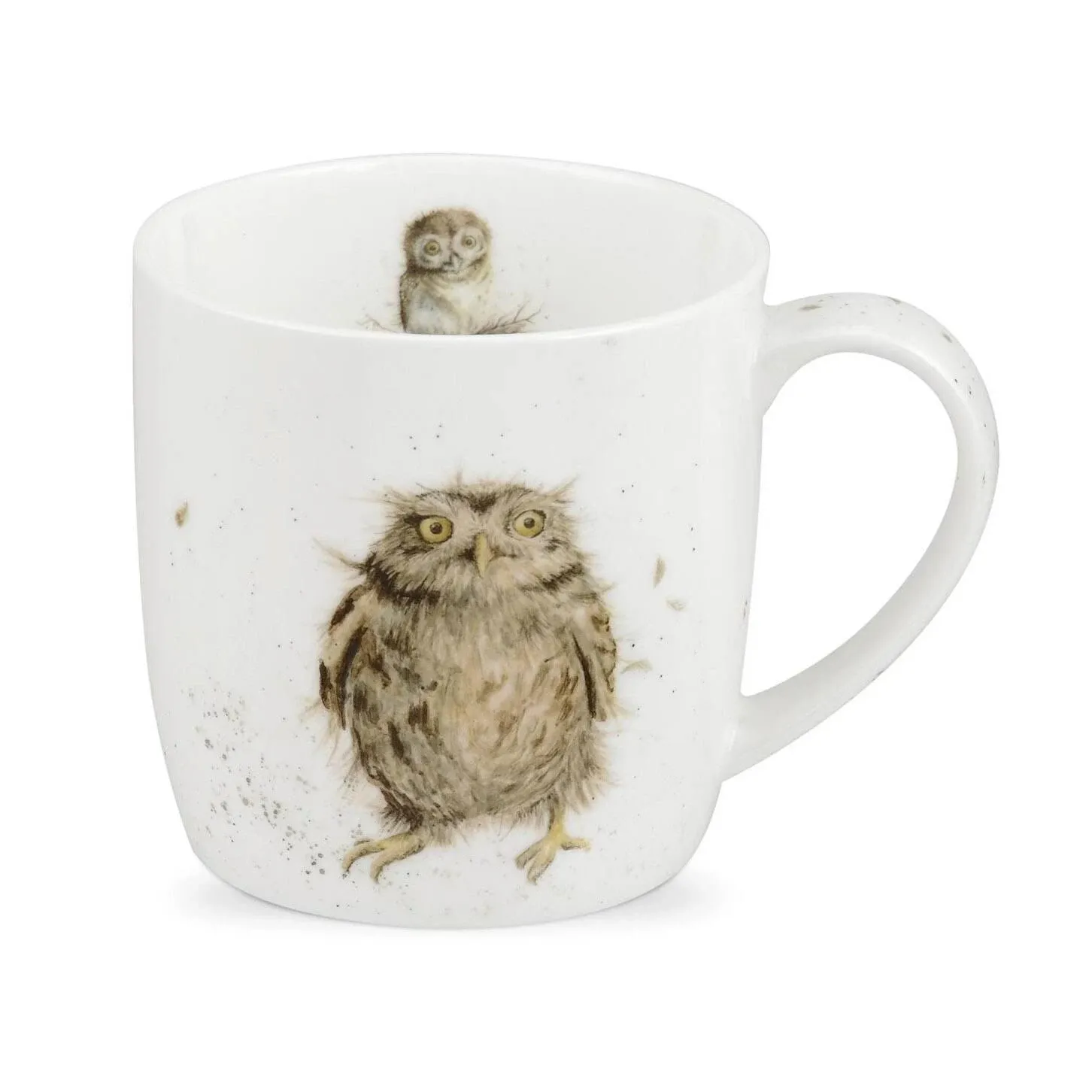 Royal Worcester 14 Oz What A Hoot Christmas Mug with Owl Design - Fine Bone China Winter Holiday Coffee Mug, Microwave & Dishwasher Safe, Wrendale Designs Festive Holiday Tableware