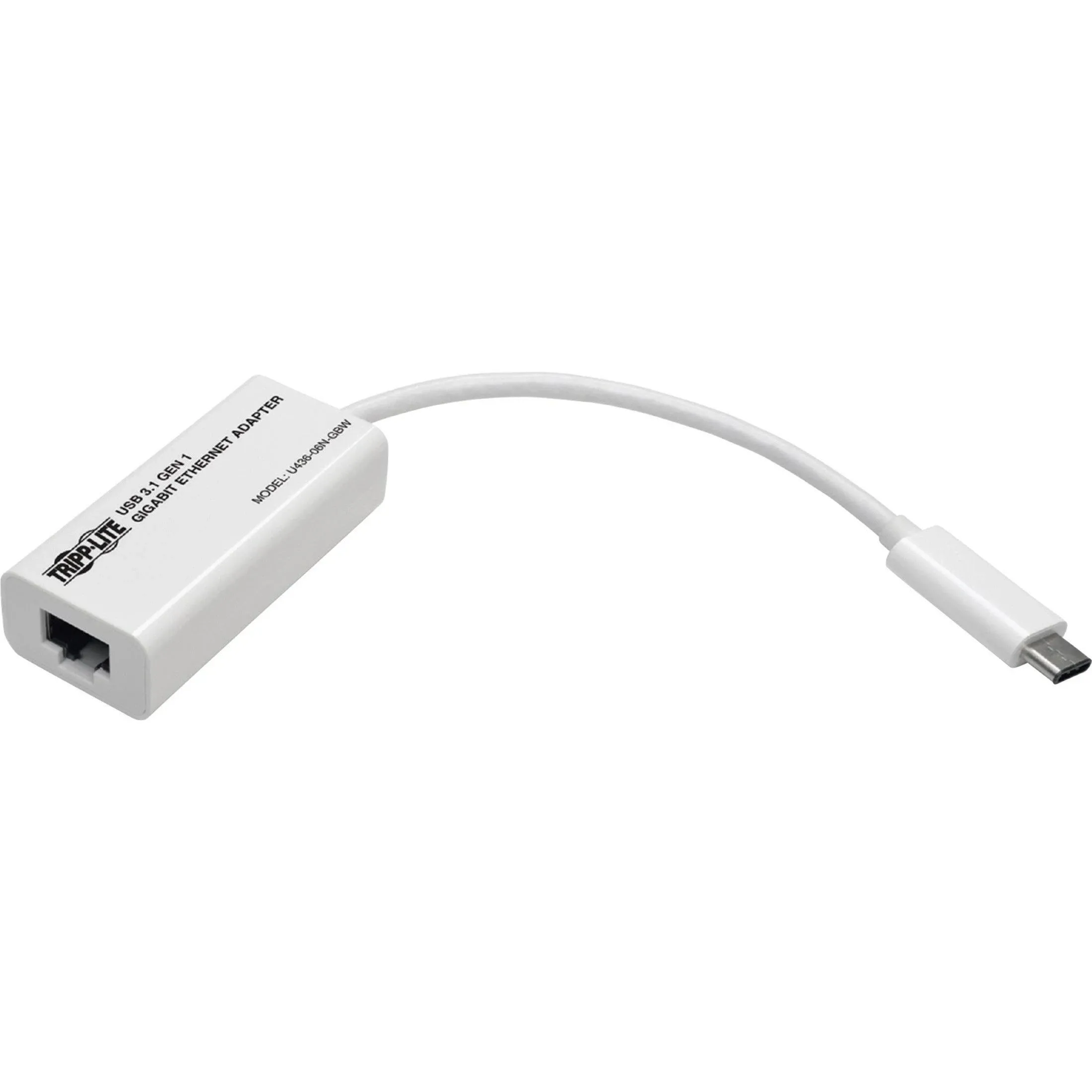 Tripp Lite USB C to Gigabit Ethernet Adapter USB Type C to Gbe 10/100/1000 (U436-06N-GB)