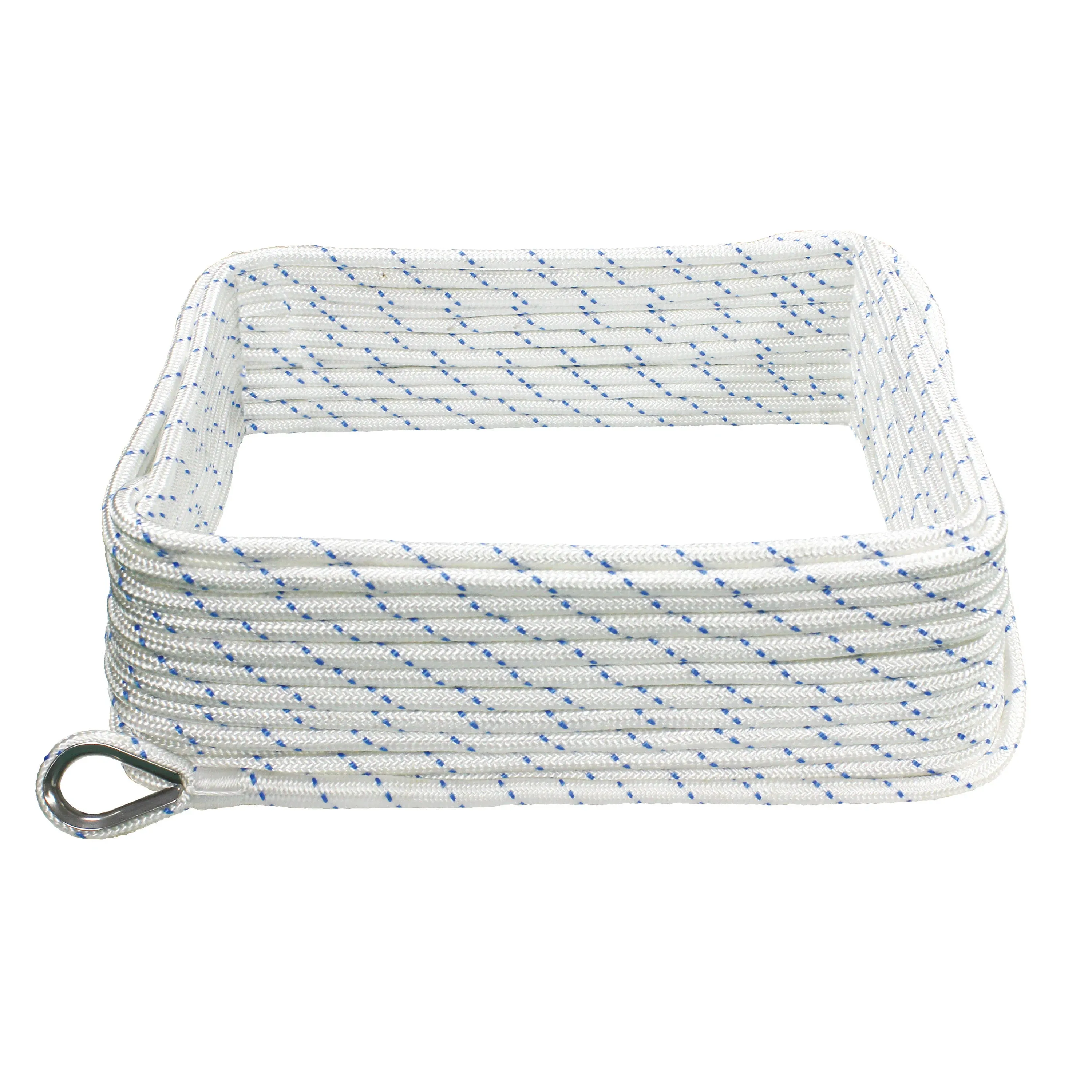 Extreme Max BoatTector Double Braid Nylon Anchor Line with Thimble - 3/8in x ...