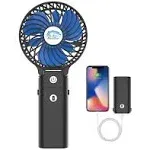 Opolar Foldable Handheld Personal Desk Fan with 5200mAh Power Bank