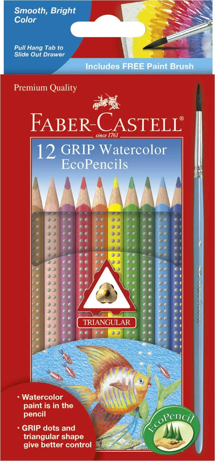 Faber-Castell 12 Grip Watercolor EcoPencils