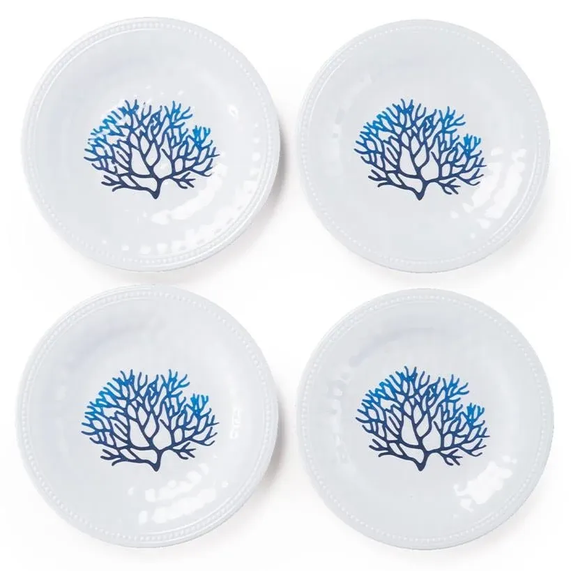 LTD Commodities Coastal Melamine Dinnerware Sets (Set of 4)