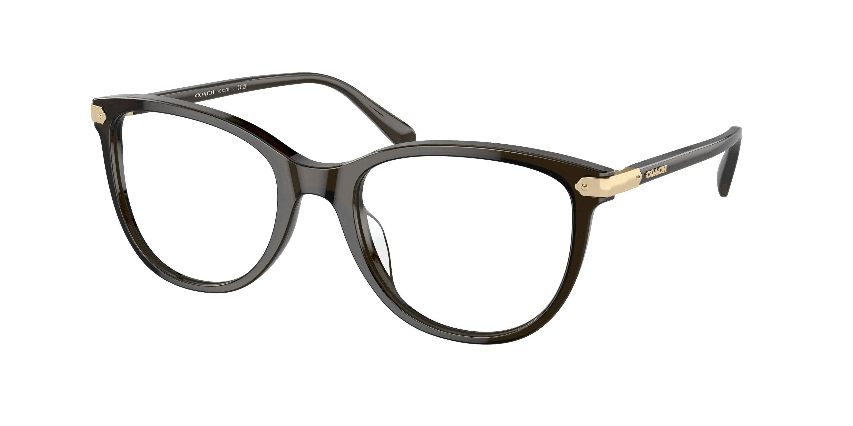 Coach HC6220U Eyeglasses Transparent Olive #5400 - 54 - Heavyglare