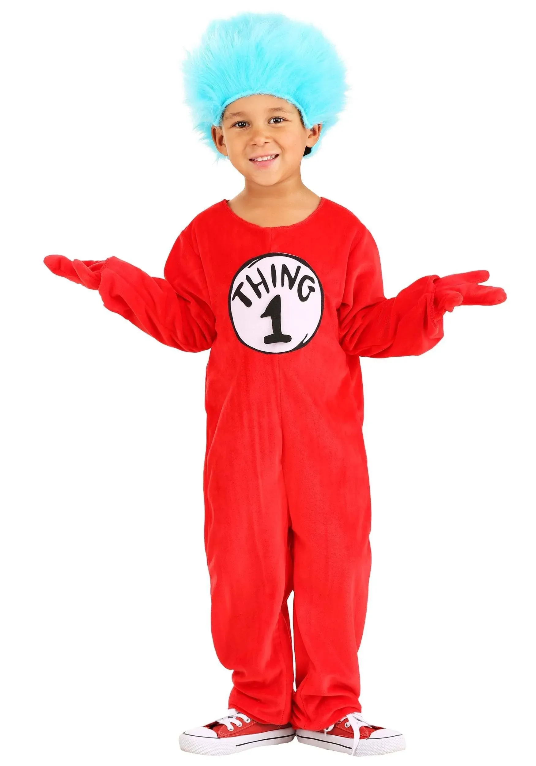 Thing 1&2 Deluxe Toddler Costume | Kids | Unisex | Red/Blue/White | 18MO | FUN ...