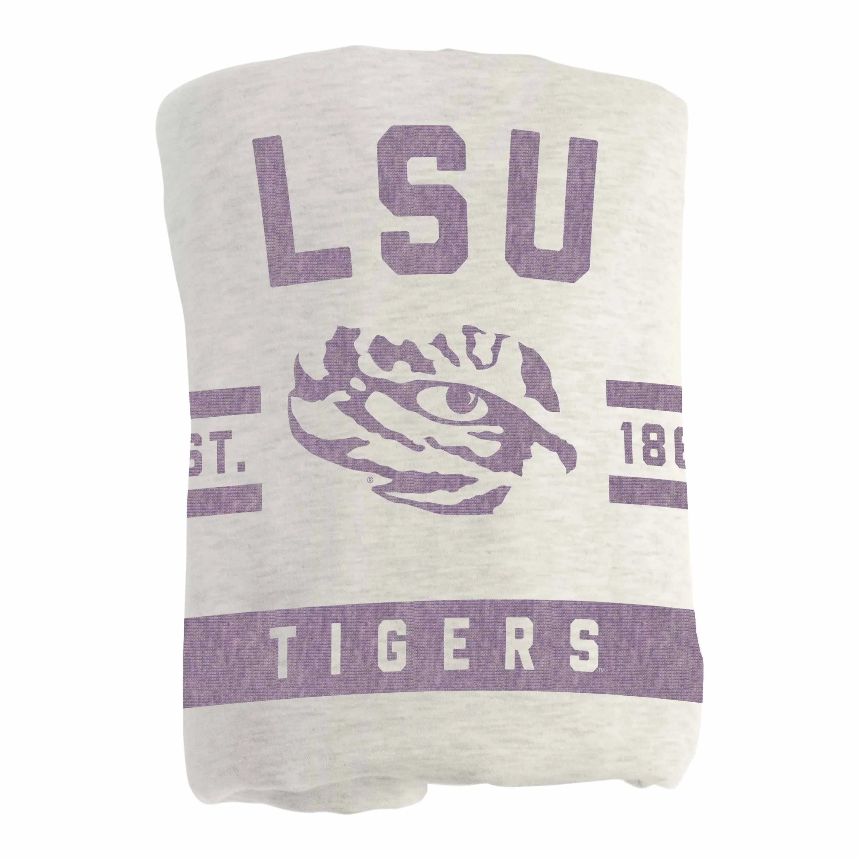 LSU Oatmeal Sweatshirt Blanket