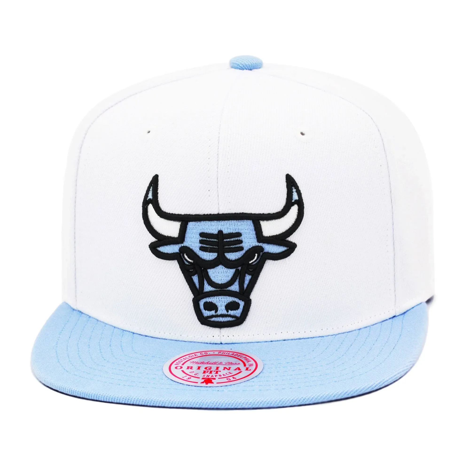 Mitchell & Ness Chicago Bulls University Home 2-Tone Snapback Cap - White/Skyblue