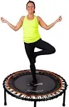 FIT BOUNCE PRO Folding Silent Indoor Bungee Rebounder Mini Fitness Trampoline