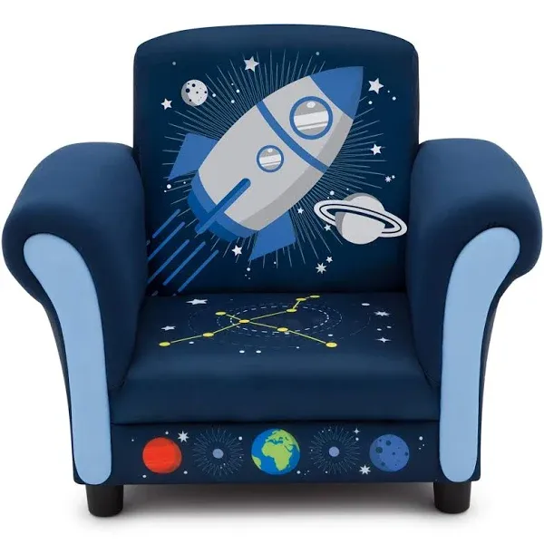 Delta Children Space Adventures Kids Upholstered Chair Blue