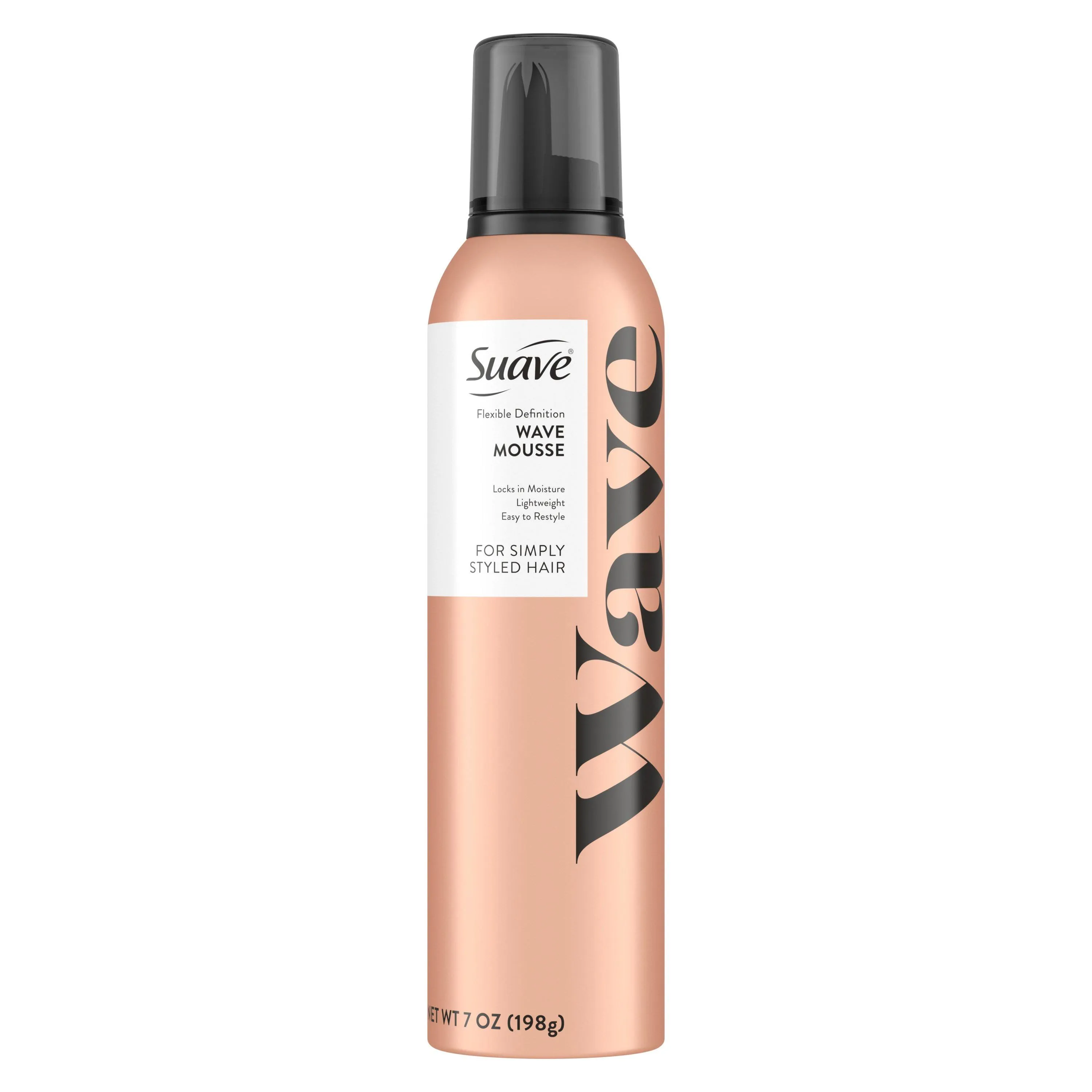 Suave Simply Styled Wave Mousse - Hair Mousse for Curly, Wavy Styles, Anti-Frizz Hair Styling Products for Flexible, Crunch-Free Curls & Waves, 7 oz. (Pack of 2)