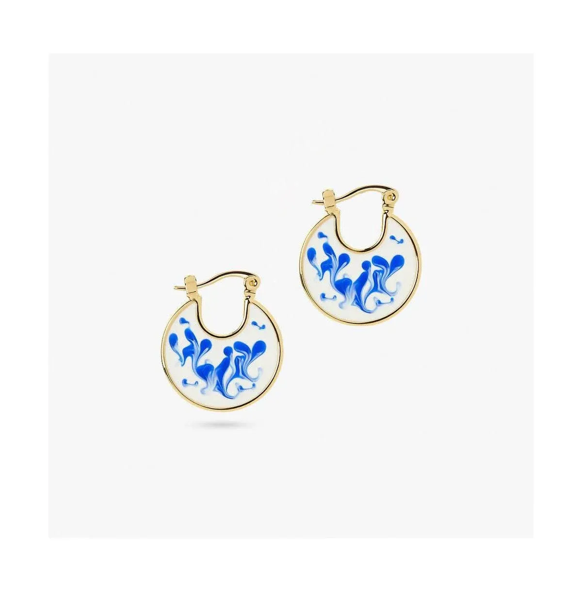 Ana Luisa 14K Gold Enamel Earrings