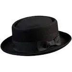 Pork Pie Hat for Men/Women Wool Felt Boater Porkpie Flat Top Derby Fedora