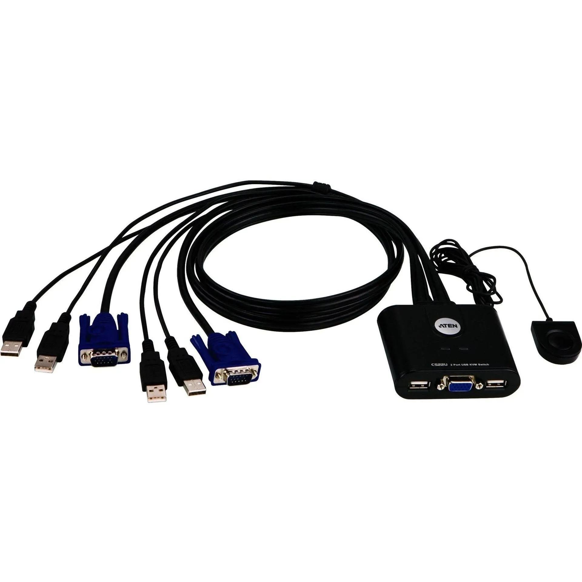 ATEN CS22U 2 Port USB Cable KVM Switch