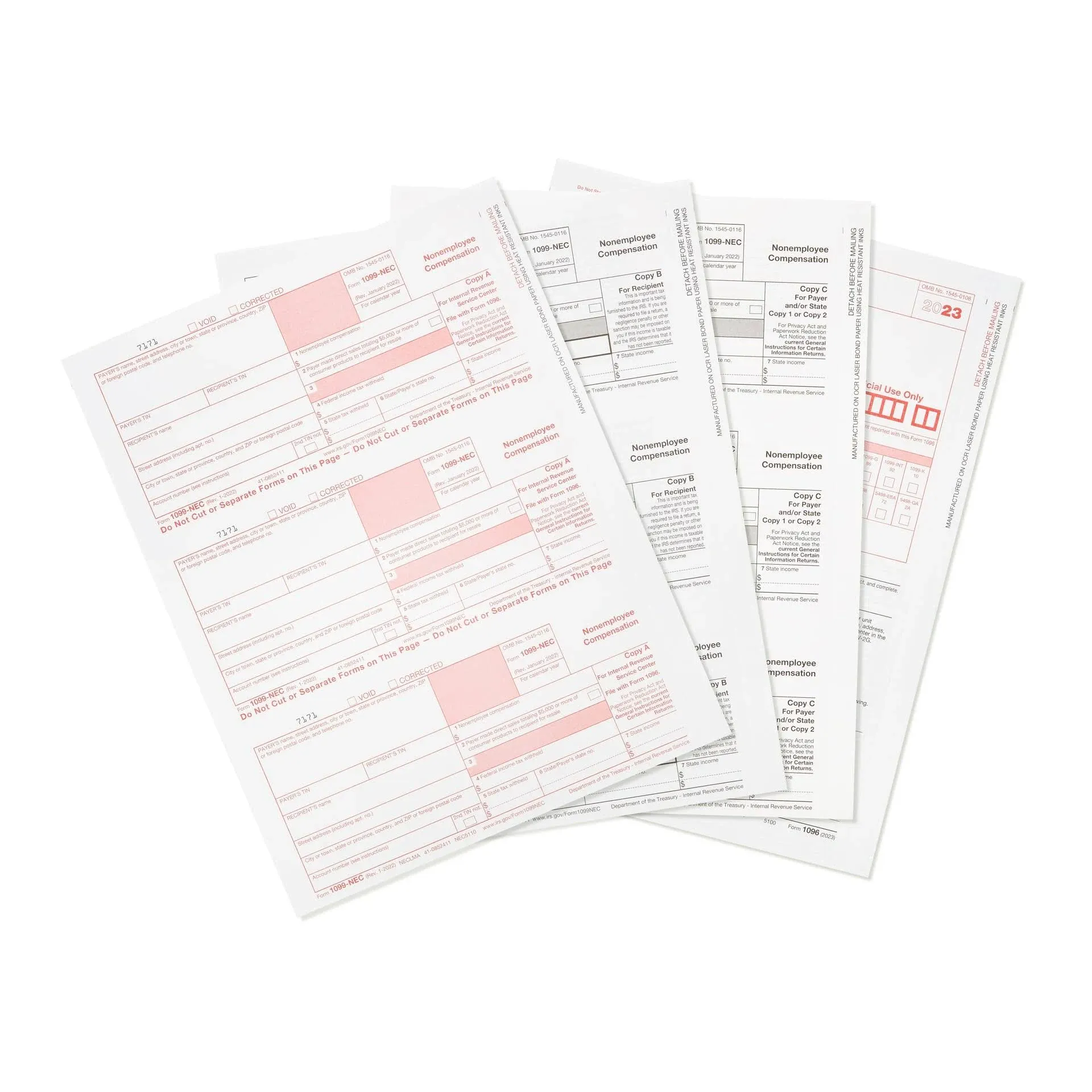 Blue Summit Supplies 1099- NEC 4- Part Tax Form Kit