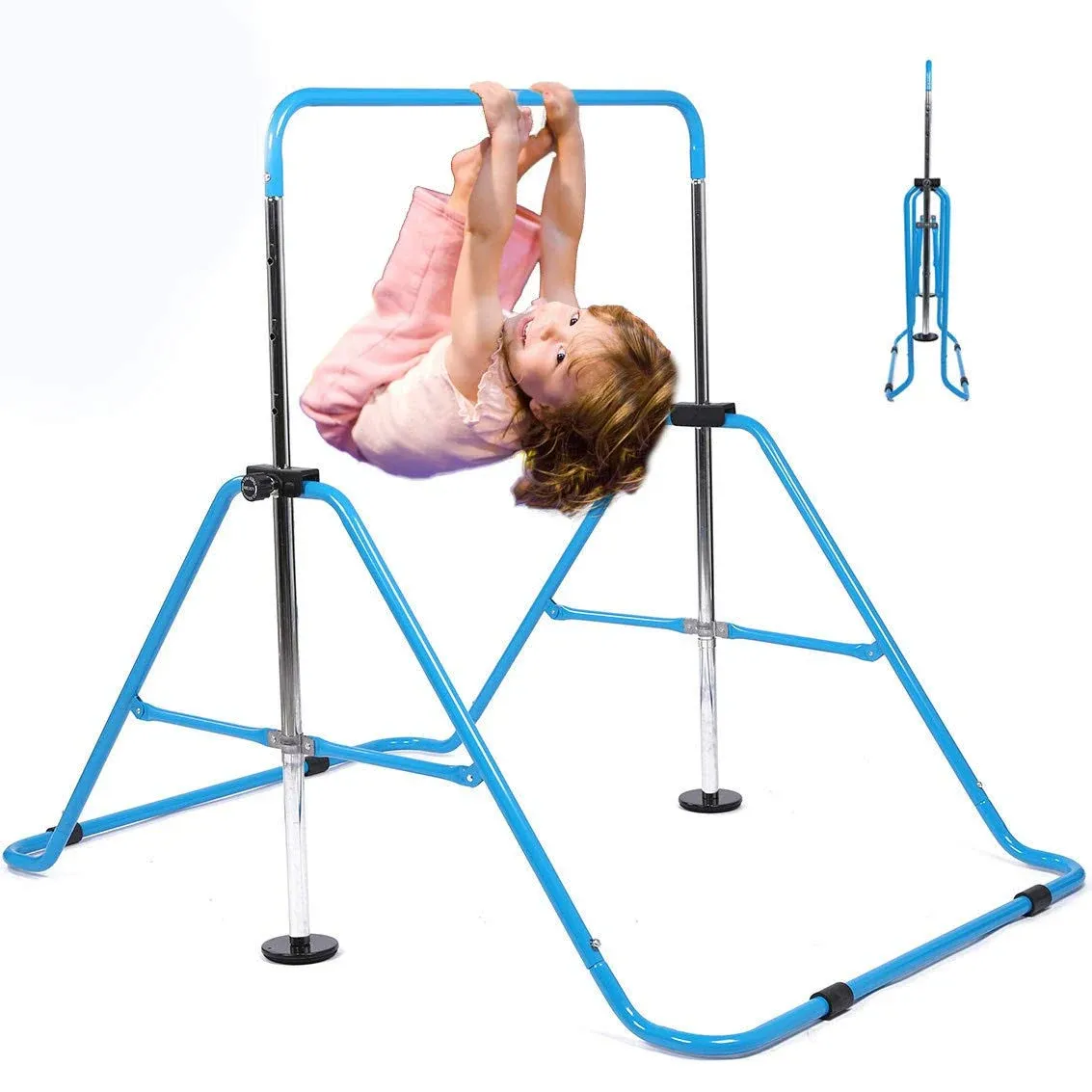 Kids Gymnastics Bar Gymnastic Equipment for Home Adjustable Height Gymnastic Training Bar Gymnastic Stuff for 3-7 Years Old Girls