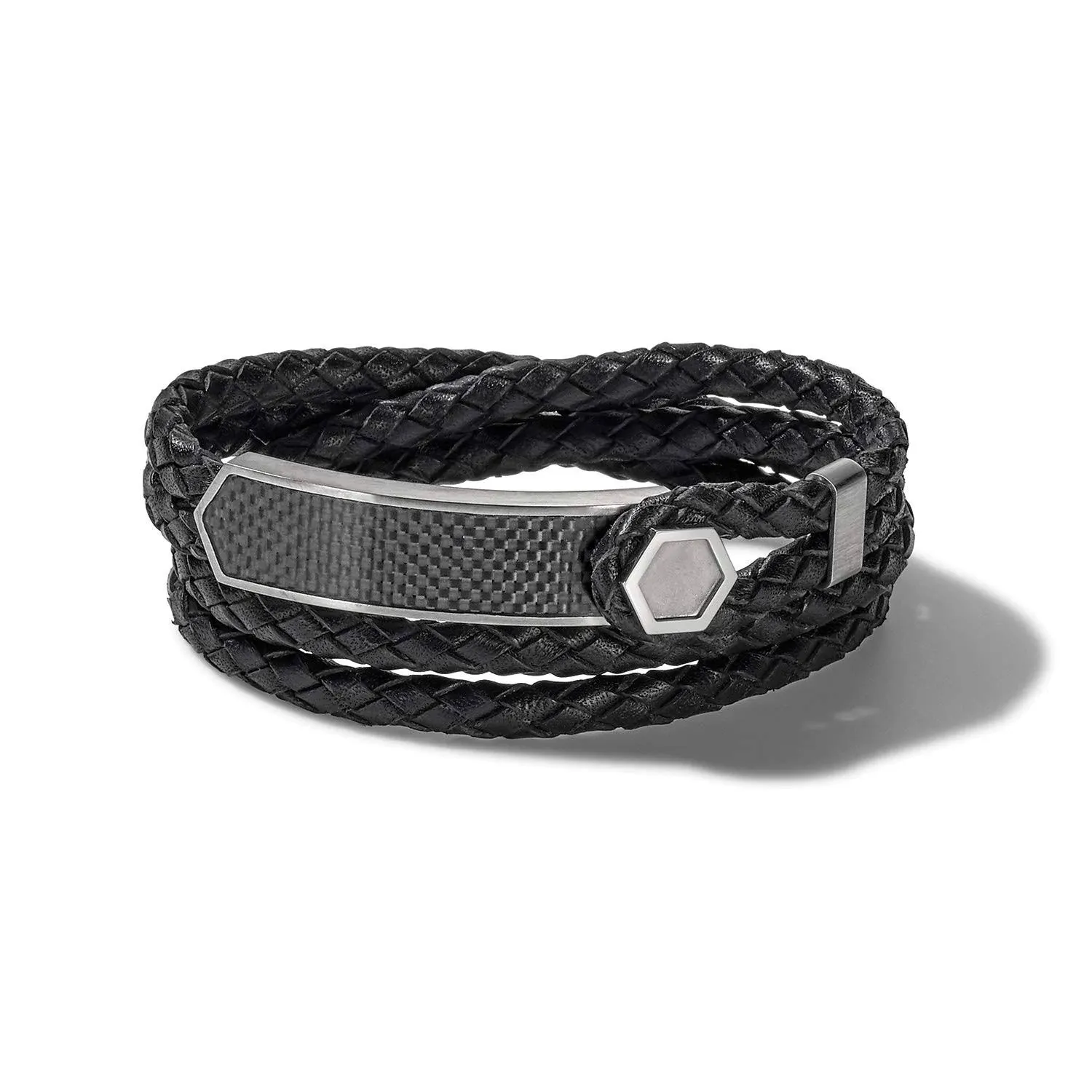 Bulova Men's Precisionist Braided Leather Double Wrap Bracelet