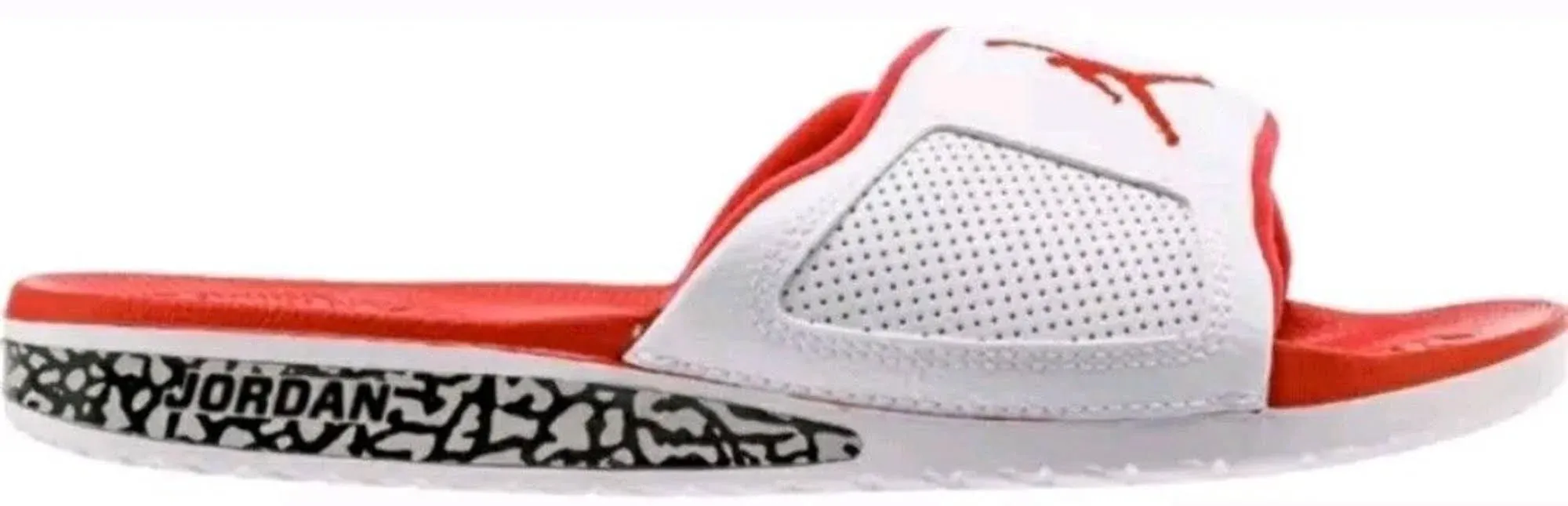 Jordan Men's Hydro III Retro Slide White Red / 13