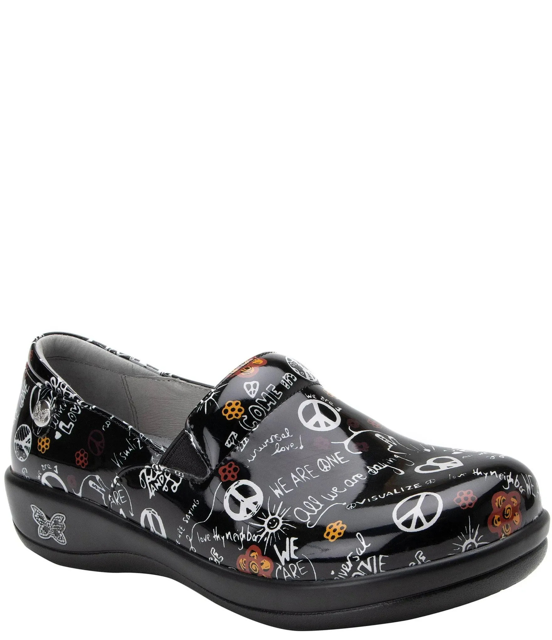 Alegria Keli Women's Slip on Shoes Peace & Love : EU 42 (US Women's 11.5-12) Wide