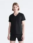 Calvin Klein Men's Cotton Classics 3-Pack V-Neck T-Shirt - Black - M