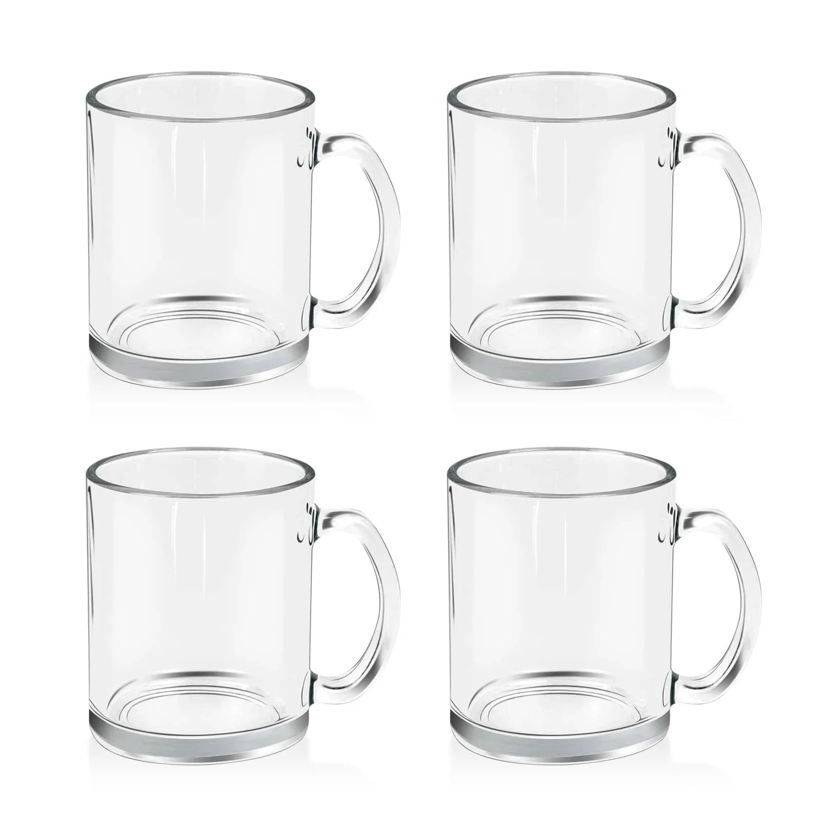 MAIKESUB 12 oz Sublimation Clear Glass Beer Mugs Glass Coffee Mugs Birthday C...