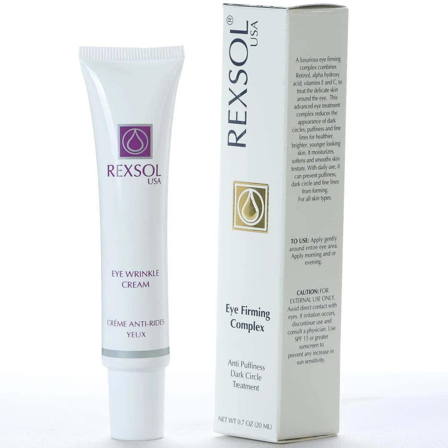 REXSOL Eye Firming Complex Anti-Puffiness & Dark Circle Treatment | Under Eye Cream For Dark Circles and Puffiness (20 ml/0.7 oz)