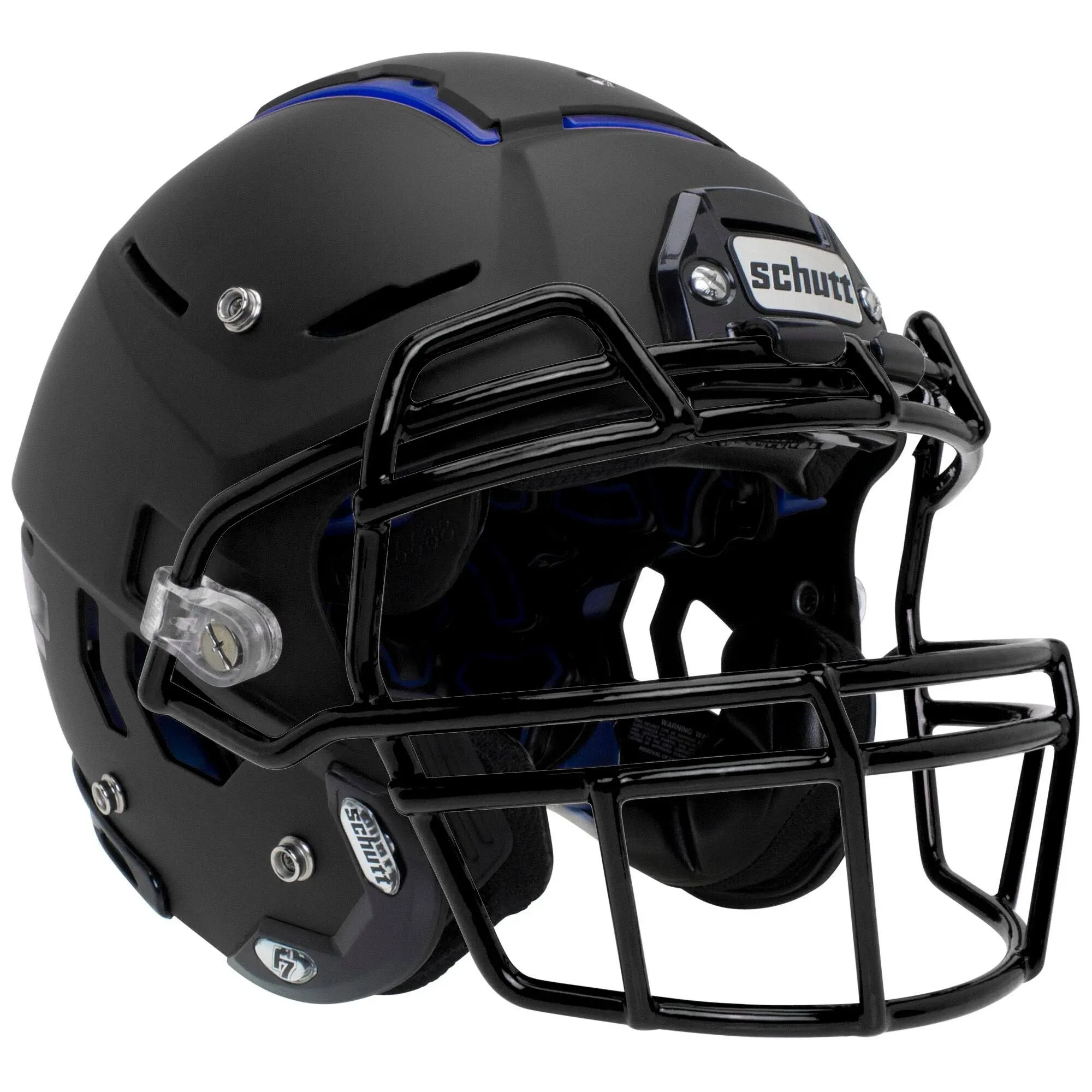 Schutt F7 VTD Adult Football Helmet, Black / M