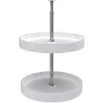 Rev-A-Shelf 3471-28-11-52 28 in White Polymer Kidney Lazy Susan, Single