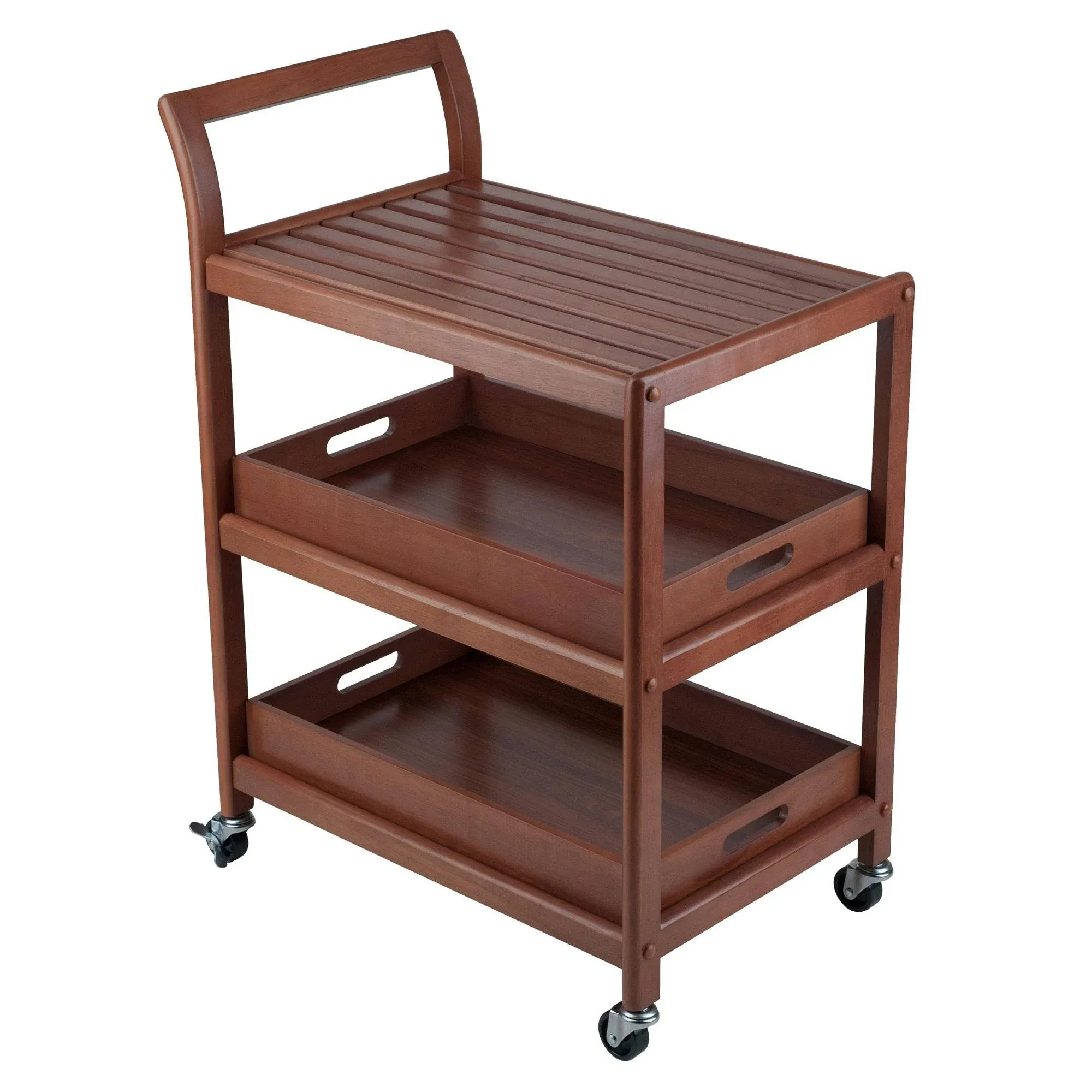 Albert Entertainment Cart Walnut - Winsome