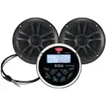 Boss Audio Marine Gauge Radio 6.5 inch Speakers Black (MCKGB350B-6)