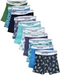 Fruit of the Loom Boys' and Toddler Boxer Briefs, Tag Free & Breathable Underwear, Assorted Color Multipacks