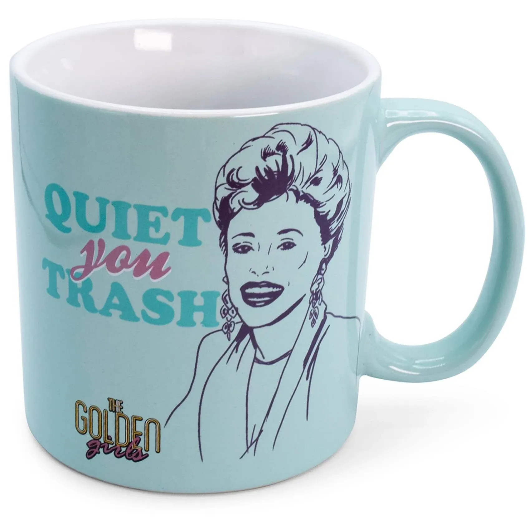 The Golden Girls Ceramic Mug ~ &#034;Quiet You Trash&#034;~| Holds 20 Ounces