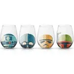 JoyJolt Star Wars - Helmet Hues Stemless Wine Glasses - Limited Edition - 19oz