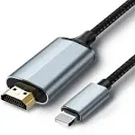 Lightning to HDMI Adapter • HDMI Cable for iPhone to TV • Compatible with iPhone14, 13, 12, 11 & YouTube to TV Output • with 1080P HD Display • Sync Video and Sound • Just Plug and Play • 6.6FT, Grey