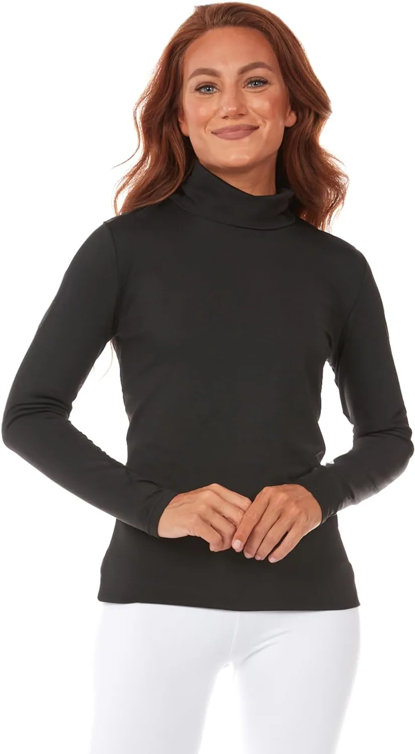 Cuddl Duds Women's Softwear with Stretch Long Sleeve Turtleneck Top