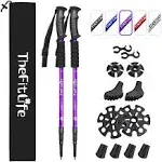 TheFitLife Nordic Walking Trekking Poles - 2 Sticks with Anti-Shock and Quick Lock System, Telescopic, Collapsible, Ultralight for Hiking, Camping, Mountaining, Backpacking, Walking, Trekking