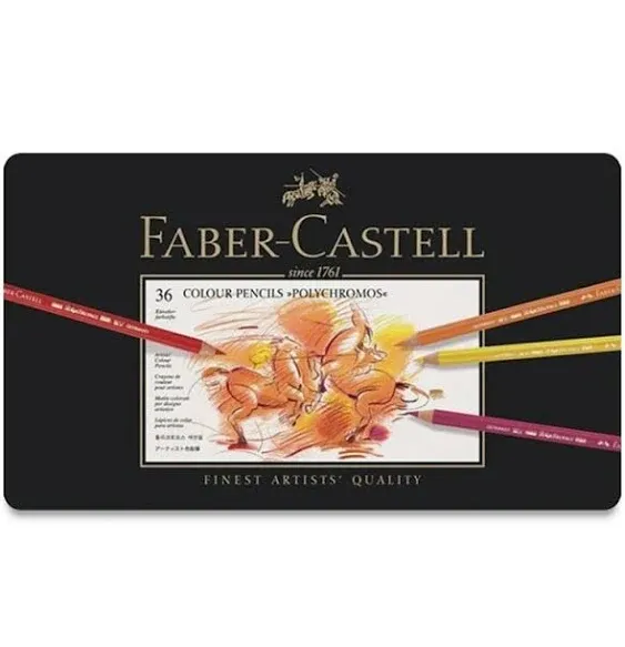 Faber-Castell - Polychromos colour pencil, tin of 36 (110036)Faber-Castell - Polychromos colour pencil, tin of 36 (110036)