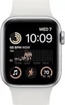 Apple Watch SE GPS + Cellular 40mm Silver Aluminum Case with Denim Sport Band - M/L - MXFW3LL/A (2024)