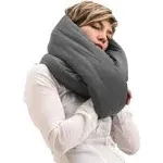 Huzi Infinity Pillow - Home Travel Soft Neck Scarf Support Sleep (Grey) Grey