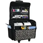 Everything Mary Rolling Sewing Machine Tote, Leopard Print, Size: Standard