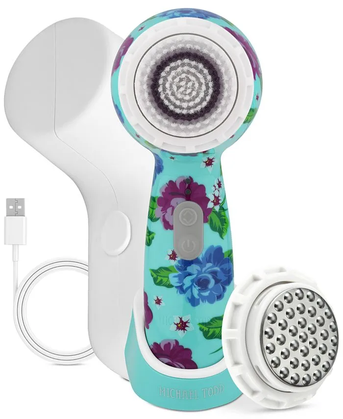 Michael Todd Beauty – Soniclear Petite – Facial Cleansing Brush System – 3-Speeds – Face Cleansing Brush & Exfoliating Face Brush 